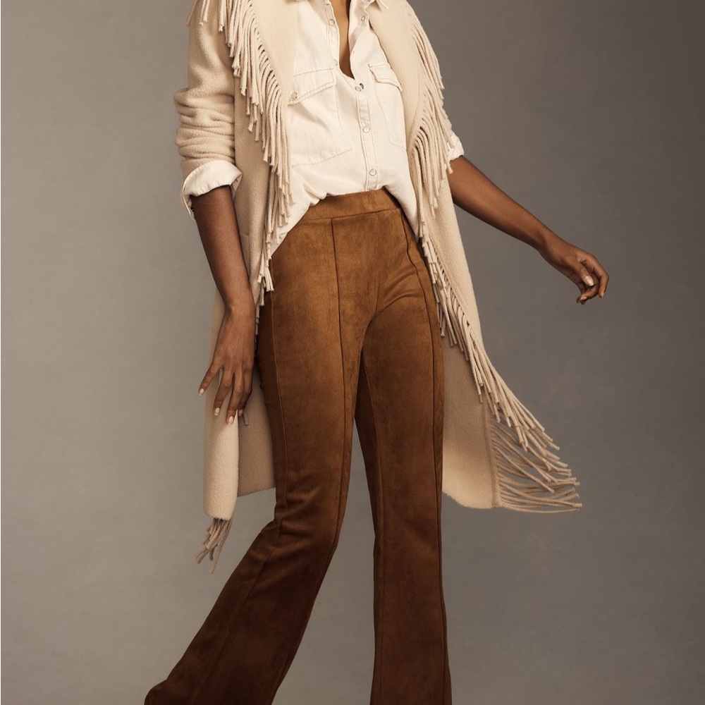 Anthropologie Brown Suede Pants